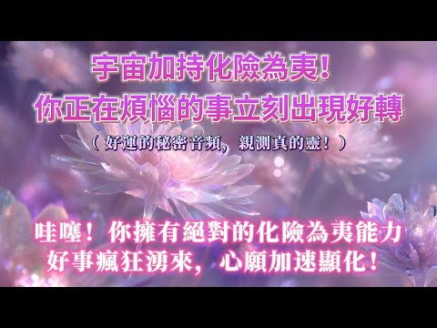 （ 好運的秘密音頻，親測真的靈！）哇噻！你擁有絕對的化險為夷能力，好事瘋狂湧來，心願加速顯化！宇宙加持化險為夷！你正在煩惱的事立刻出現好轉🍀好運音樂 吸引力法則