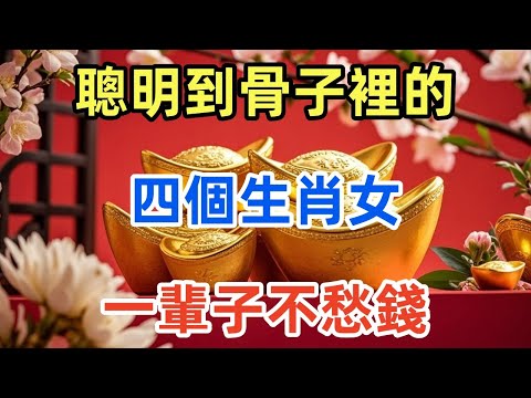 聰明到骨子裡的四個生肖女，一輩子不愁錢！