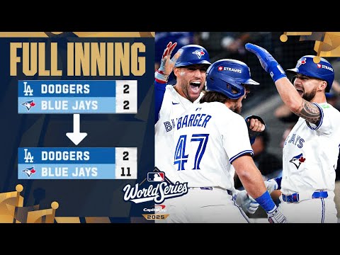 FULL 9-RUN INNING: Blue Jays take their first World Series lead since 1993!