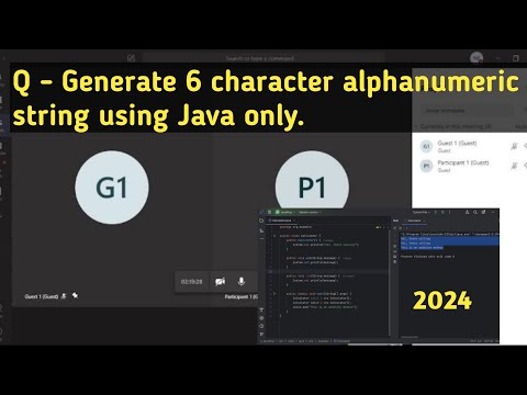 How to generate alphanumeric random string using Java, Selenium Java Interview Coding Questions.
