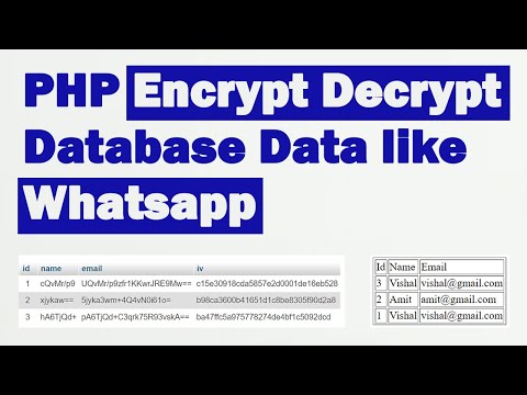 PHP Encrypt Decrypt Database Data like Whatsapp