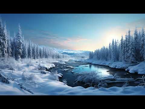 Winter wallpaper TV art screensaver | cozy vibe | Samsung Frame TV | Smart TV art | snowy wall decor
