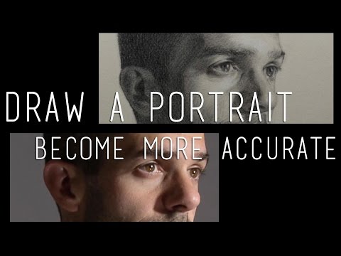 How to draw a portrait from a photo and become more accurate for life drawing