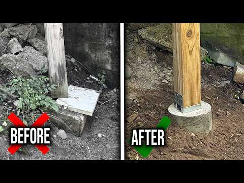 DIY Deck Post Replacement: Concrete Footing & New Deck Support