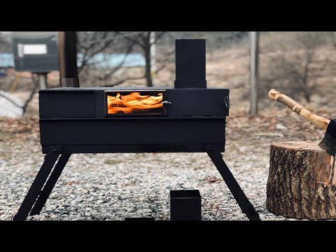 3오븐 각관 로켓스토브 만들기 / 캠핑 / Angle Pipe 3oven Rocket Stove making  / Camping