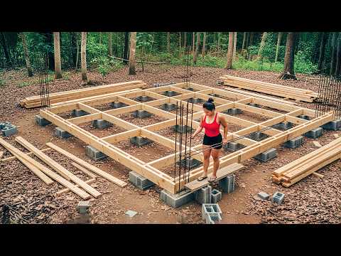 Incredible Woman Builds Her Dream Wooden House from Start to Finish