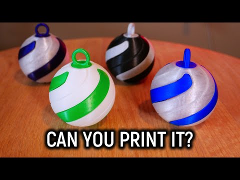 The most challenging 3D printed Christmas bauble ever devised...