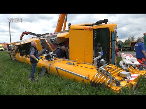 10.05.2021 - VN24 - Kran Unfall - Bergung benötigt stundenlange Vorbereitungen
