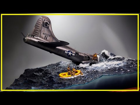 1/35 Diorama Building : B-17 Flying Fortress crashed into the sea. -with Anycubic M7 Pro