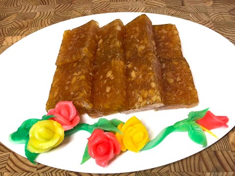 [生磨馬蹄糕]清甜，軟滑爽口，顏色晶營通透，有焦糖香味，金黃顏色，外觀就令人垂涎，吃一口，欲罷不能，無論下午茶，飯後美甜點，🍮當之無愧，首選品種。