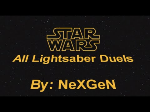 Star Wars - All Lightsaber Duels in chronological order 1080p by NexGen