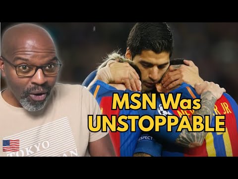 MSN!!! Messi, Suárez & Neymar - Football’s Most Feared Trio | American Reacts