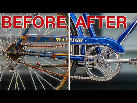 Abandoned Raleigh Restoration! 1974 Vintage bike rebuild transformation ASMR!