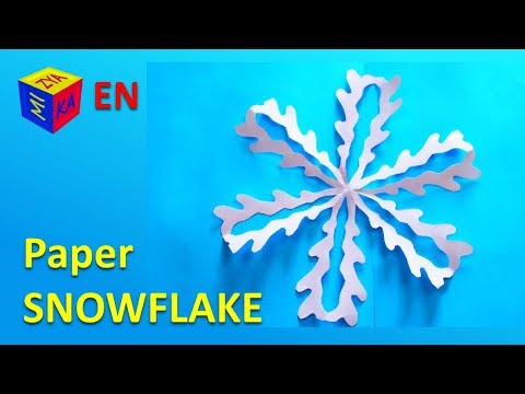 Christmas craft for children. Easy paper snowflake