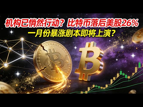 机构已悄然行动？比特币落后美股26%！一月份暴涨剧本即将上演？