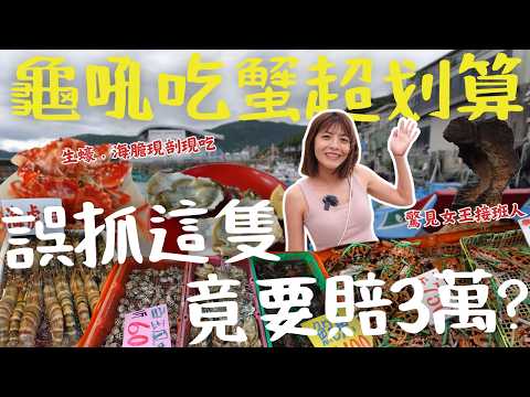 龜吼漁港真的變了！千元海鮮籃CP值爆表還是套路？萬里蟹、生蠔現撈現煮，新鮮到邊吃邊感動！抓一隻賠3萬的真相你知道嗎？野柳一日吃玩攻略！｜三歲半