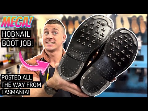 Is this my BIGGEST EVER SHOE REPAIR?! ... Vintage Jack Boots Get an IRON HOBNAIL RESTORATION!