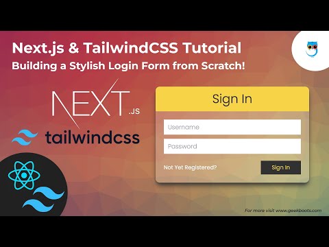 Build React Login Form with TailwindCSS | Next.js 14 for Beginners | Part 1 | Geekboots