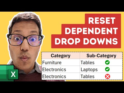 Easy TRICK to Reset Dependent Drop-Down Lists in Excel (without VBA)