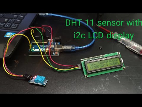 Temperature and humidity sensor Dht 11 with i2c LCD display