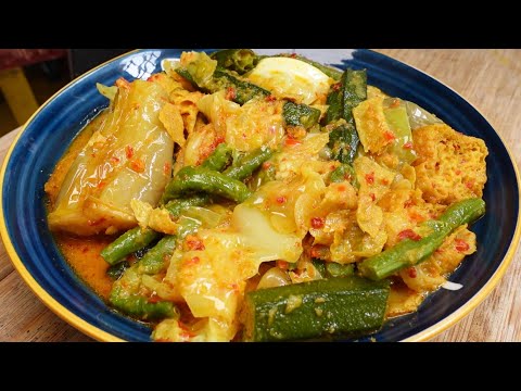 咖喱斋菜的家常做法，💯香浓的咖喱带有蔬菜的鲜甜，超级好吃😋The home-cooked method of mixed vegetables curry, 💯 super delicious