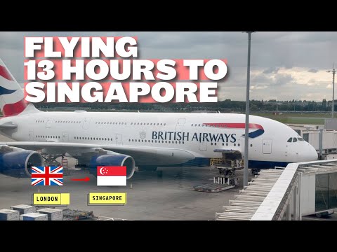 Flying 13 HOURS in British Airways Economy A380! (London to Singapore)