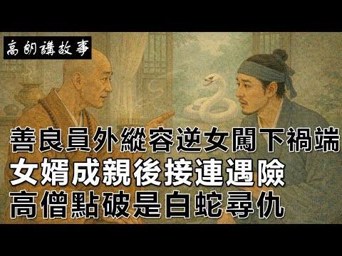 民間故事:善良員外縱容逆女闖下禍端,女婿成親後接連遇險,高僧點破是白蛇尋仇|高朗講故事