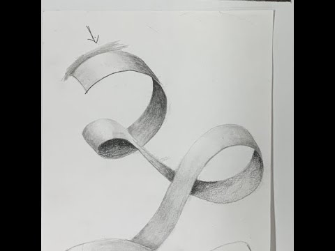 Graphite Ribbon Drawing and Shading techniques