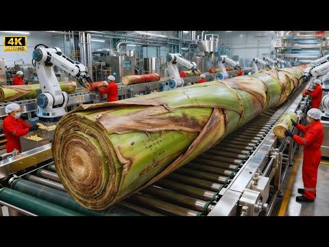 Inside the Largest High-Tech Banana Stem Factory You've Never Seen Before (Full Process)