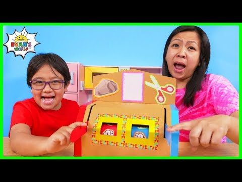 How to make DIY Rock Paper Scissors Machine from Cardboard!!!