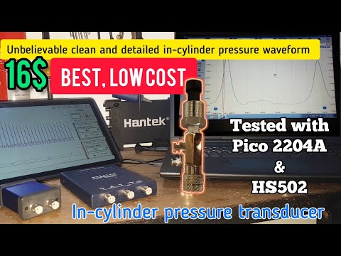 16$ incylinder pressure transducer unbelievable clean and detailed  waveform with HS502 & Pico2204A
