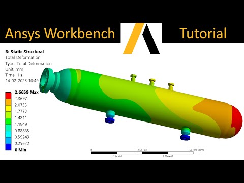 Ansys workbench tutorial for beginners | Pressure Vessel | Stress Analysis
