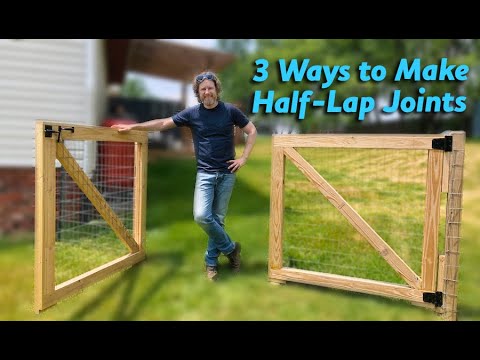 Average Guy Builds a Double Fence Gate with Half-Lap Joints – step by step instructions
