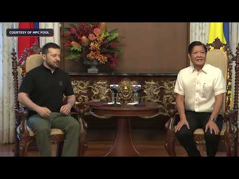 WATCH: Ukranian President Volodymyr Zelenskyy visits Malacañang to meet President Marcos Jr.