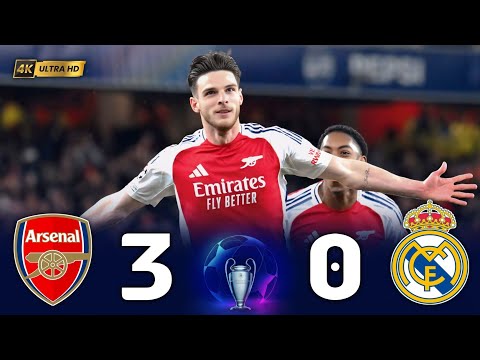 أرسنال (3-0) ريال مدريد ● ربع نهائي دوري الأبطال [2025]🥶 دكلان رايس يسحق ريال مدريد "تعليق عربي" 4k⚡