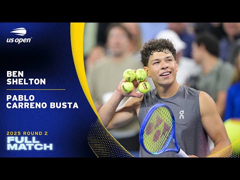 Ben Shelton vs. Pablo Carreno Busta Full Match | 2025 US Open Round 2