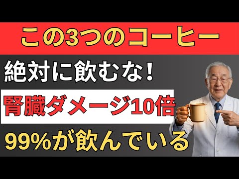 【知らないとヤバい】腎臓を10倍悪化させるコーヒー3選と、中年世代が必ず選ぶべき安全なコーヒー2選【医師が詳しく解説】