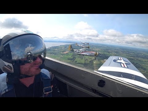 P51 MUSTANG 4 SHIP FORMATION FLIGHT!