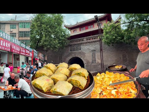 中国陕西渭南人的早市，八百里秦川上的人们早餐吃什么？体验关中平原当地的风土人情