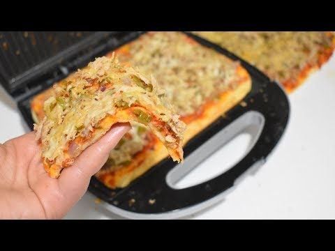 ها الجدييد !! بيتزا بانيني السريعة بدون فرن  أهش منها ماكاين لألذ عشاء/غداء ستشكريني 😆