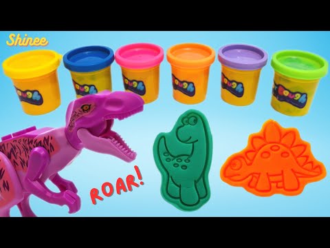 Learning Colors and Creating Dinosaur with Play-Doh | Colorful Fun with Dinosaur for Kids