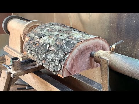 Spooky Wood Lathe Makes Plates From Pieces by Talented and environmentally friendly carpenter