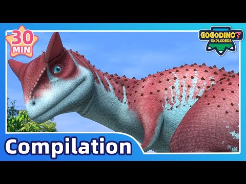 ⭐️ GOGODINO S7 ⭐️ EP13-15 | 30 MIN Compilation 5| Dinosaurs for Kids | Kids Cartoon | Dino Explorers