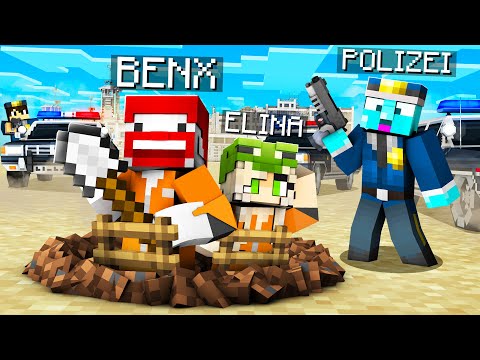 UNSER AUSBRUCH MIT TUNNEL AUS DEM GEFÄNGNIS in MINECRAFT GEFÄNGNIS 2