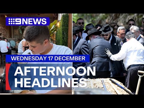 First funerals held for Bondi victims; Second police officer identified | 9 News Australia