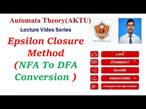 Subset Construction Algorithm | E-Closure method : E-NFA to DFA Conversion| Epsilon closure method