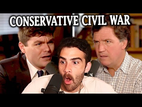 The Right Is IMPLODING Over Nick Fuentes & Tucker Carlson | HasanAbi Reacts