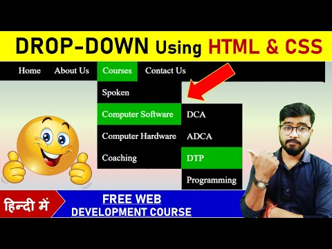How To Make Drop Down Menu Using HTML And CSS | Web Development Tutorial