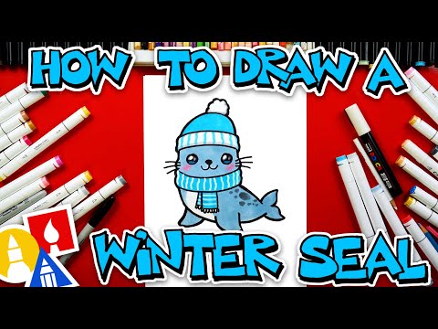 How To Draw A Cute And Cozy Winter Seal