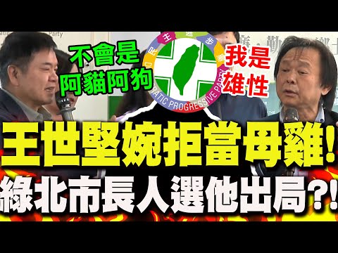 王世堅"婉拒當母雞"!民進黨台北市長人選"他出局"?!莊瑞雄"一句話"表態了